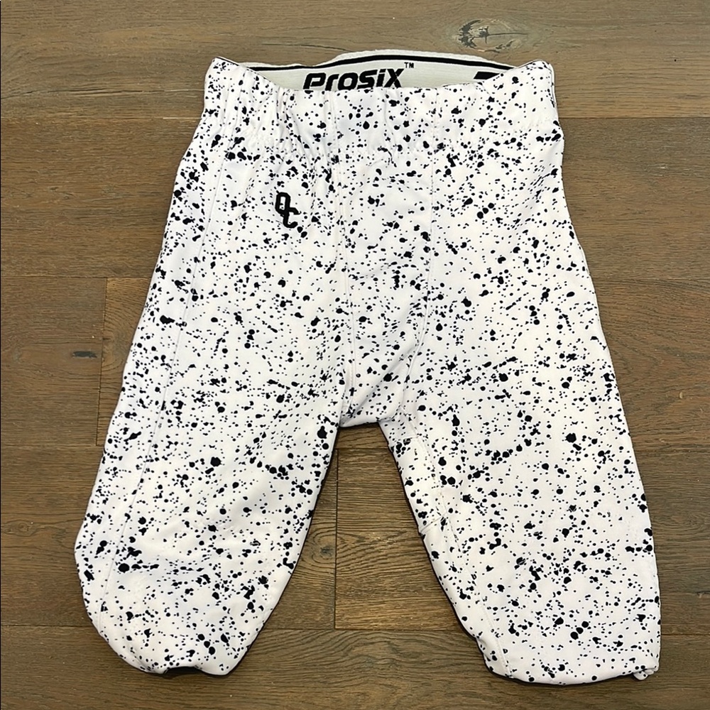 Football pants -youth XL-Prosix White and Black Speckled Pants (Brand new)